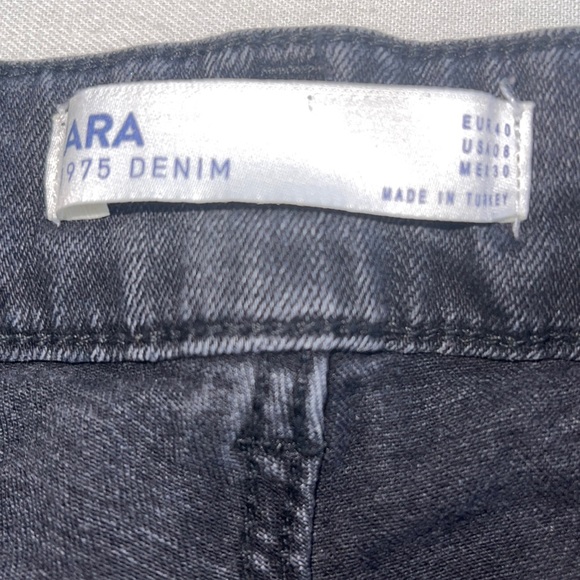Women's Zara Denim High Waisted Dark Jeans Size 8 - Picture 2 of 4